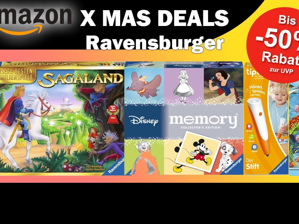 Auf dem Bild sind Produkte der Marke Ravensburger zu sehen.