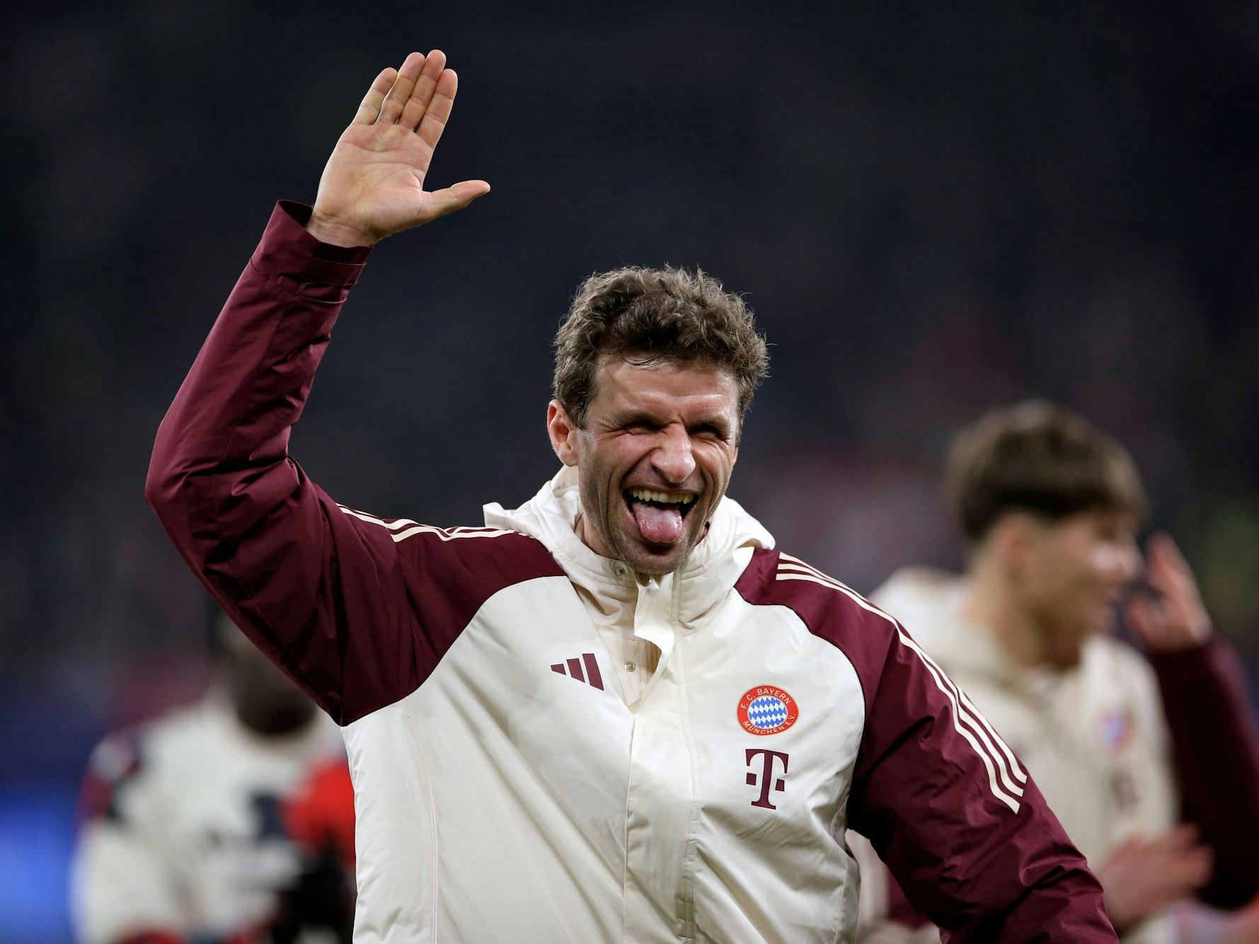 Bayern-Profi Thomas Müller hatte nach dem Sieg gegen Schachtar Donezk am Dienstag (10. Dezember 2024) in der Champions League beste Laune.