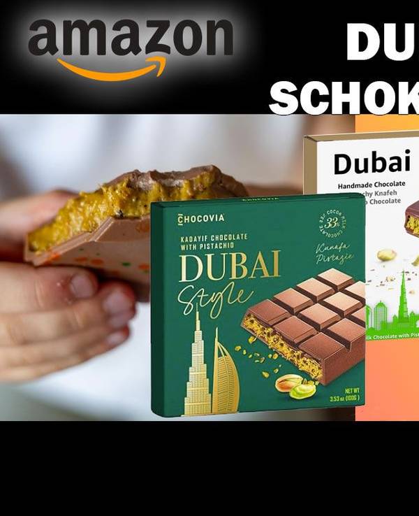 Auf dem Bild sind Dubai Schokoladen unterschiedlicher Anbieter abgebildet.