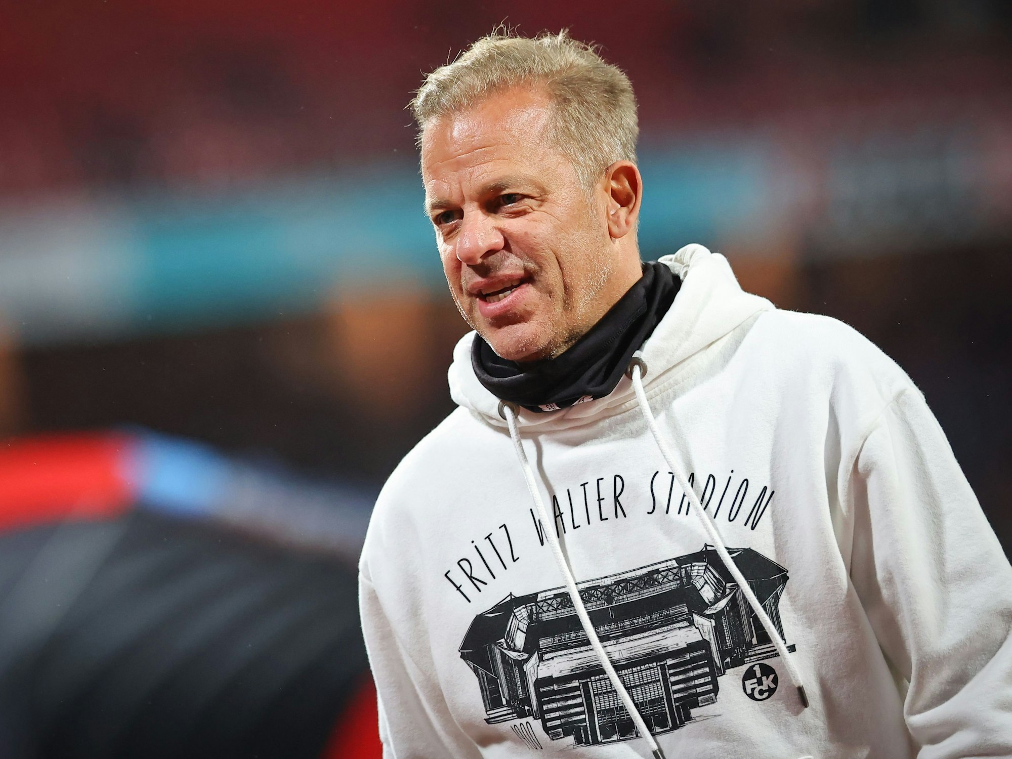 Markus Anfang gut gelaunt vor einem Spiel.