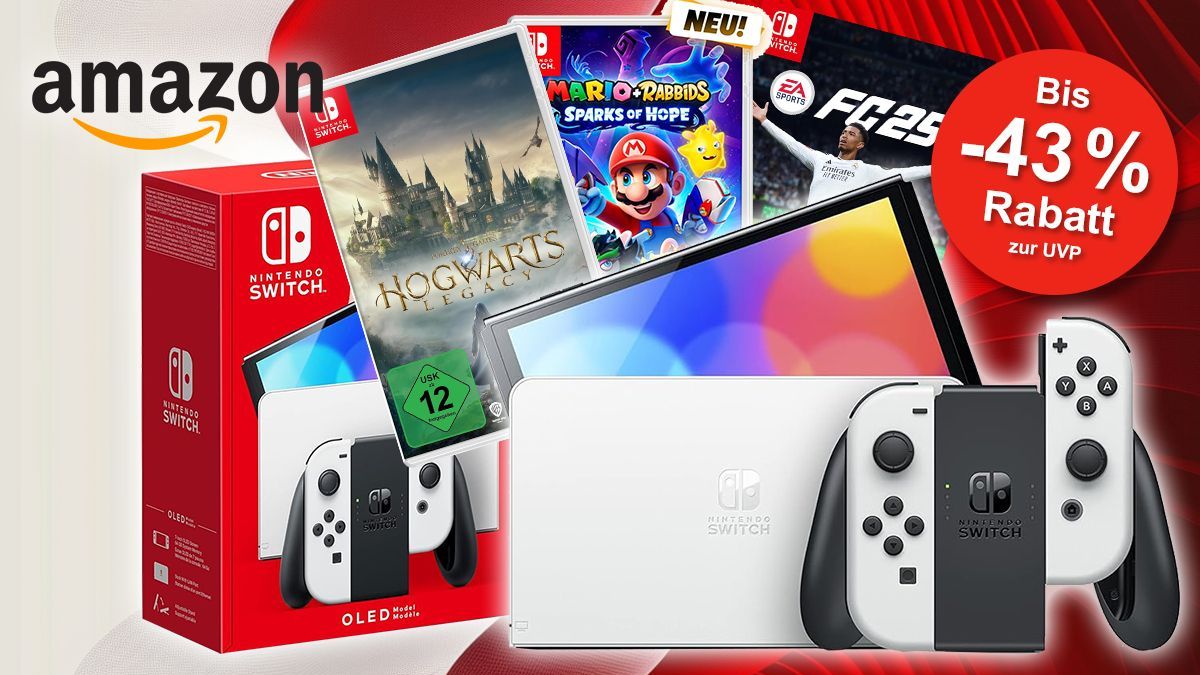 Nintendo Switch OLED bei Amazon für nur 299,99€: Bis zu 43% Rabatt auf Spiele wie Zelda, Mario und Hogwarts Legacy – Das perfekte Weihnachtsgeschenk!