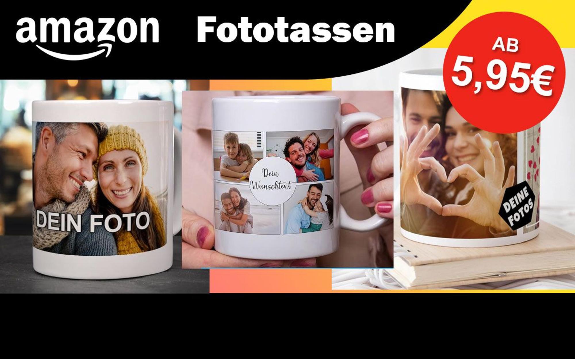 Auf dem Bild sind Fototassen diverser Händler zu sehen.