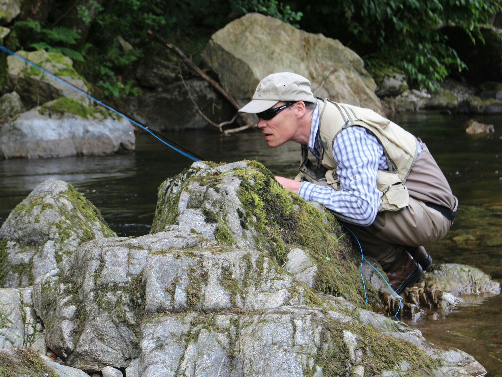 Martin Wehrle beim Angeln