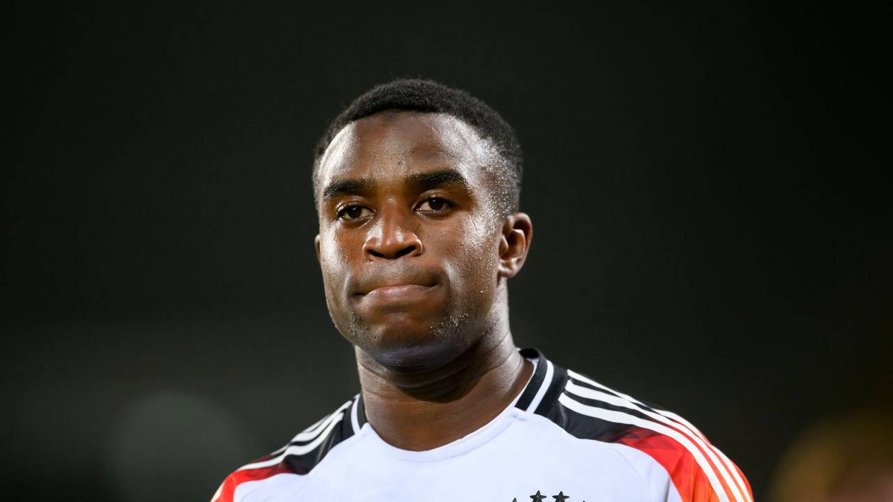 Youssoufa Moukoko am 15. November 2024 bei einem U21-Länderspiel im Trikot der deutschen Nationalmannschaft.