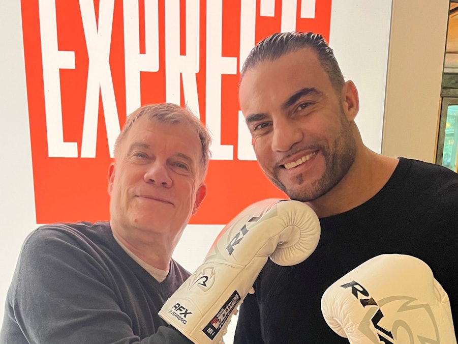 Mahmoud Charr und Christian Knop beim gemeinsamen Foto.