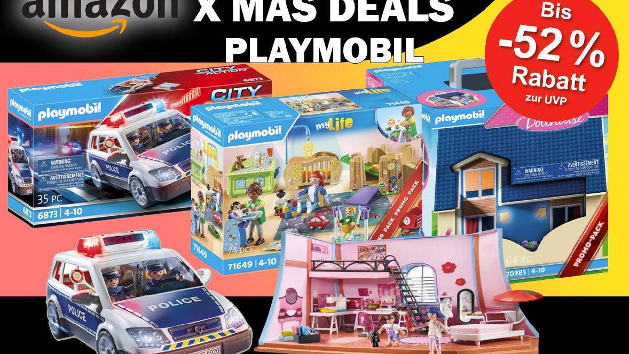 Auf dem Bild sind Produkte von Playmobil zu sehen.