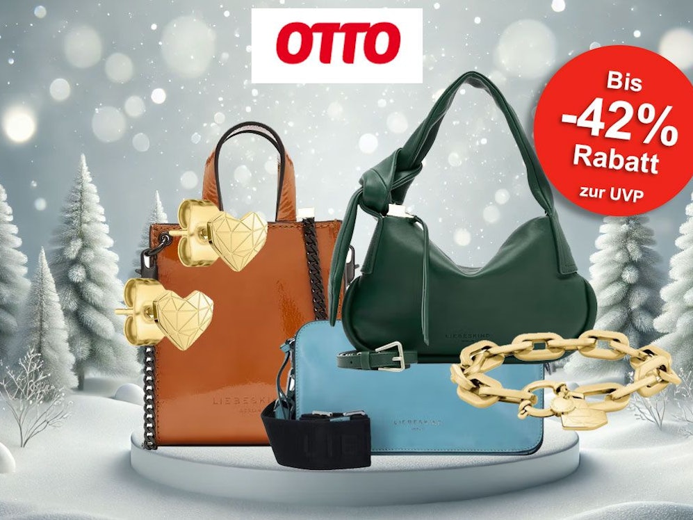 Auf dem Bild sind Liebeskind Taschen, Ohrringe und ein Armband zu sehen.