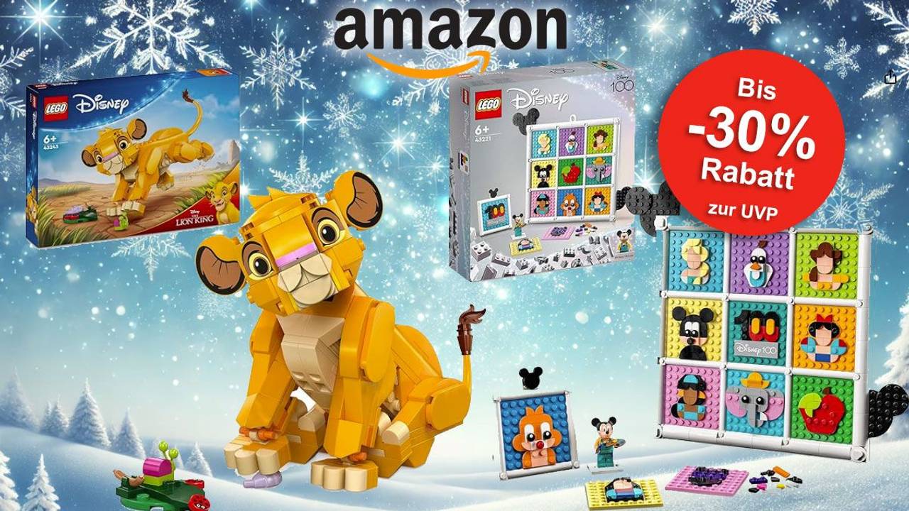Auf dem Bild ist LEGO Simba zu sehen und ein Creative Disney Lego.
