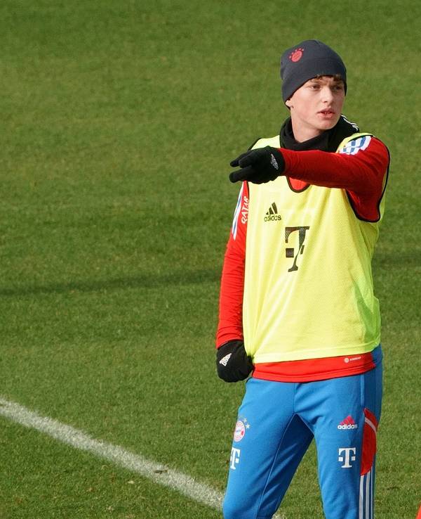 Mathys Tel und Paul Wanner (r.) beim Training
