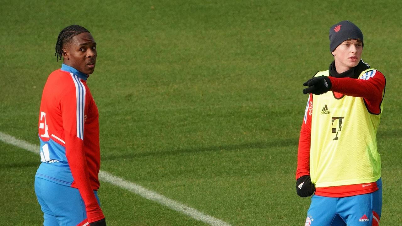 Mathys Tel und Paul Wanner (r.) beim Training