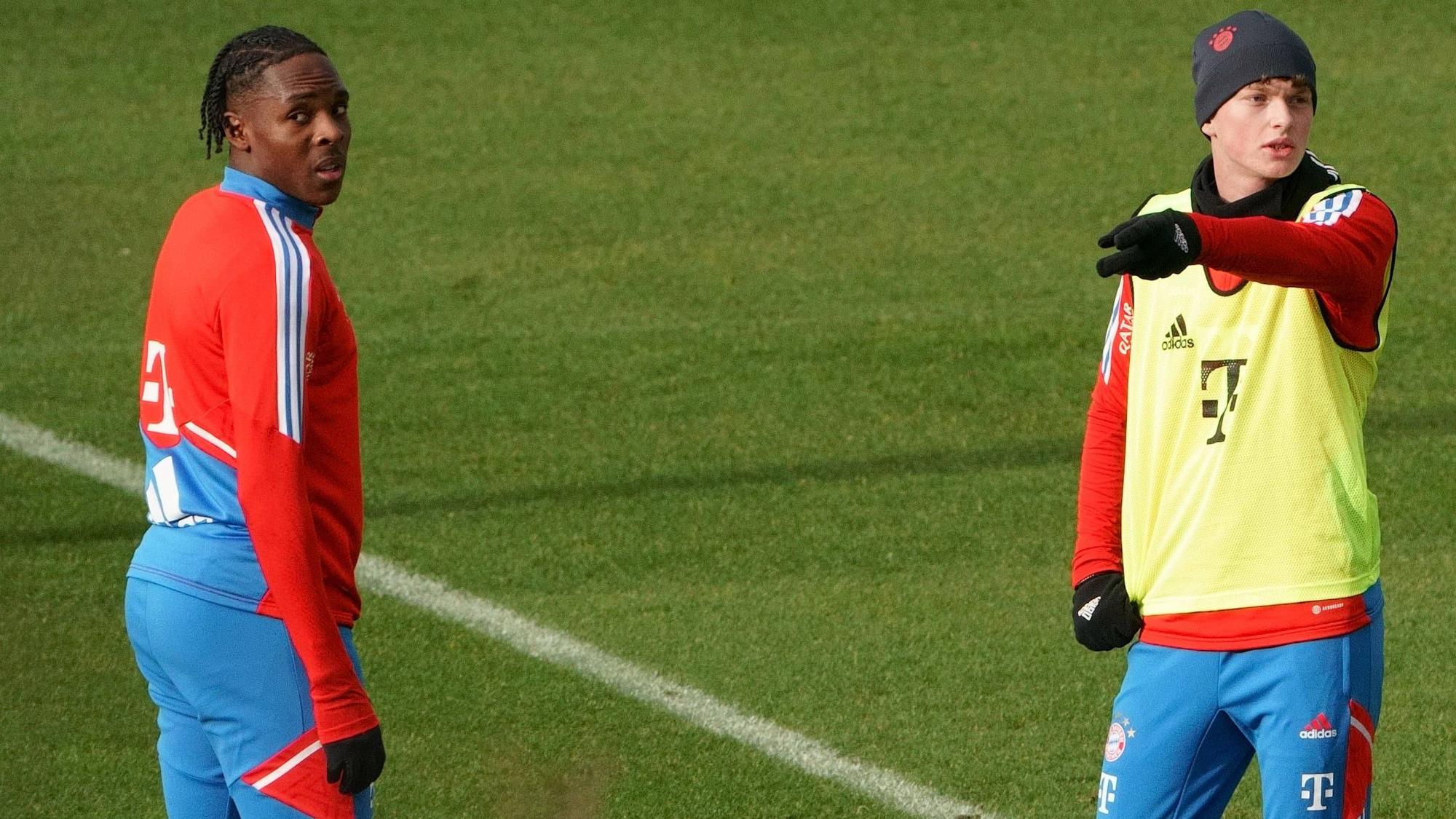Mathys Tel und Paul Wanner (r.) beim Training