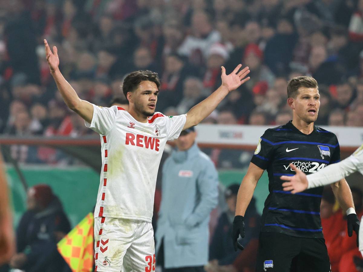 Max Finkgräfe im Pokalspiel gegen Hertha BSC.
