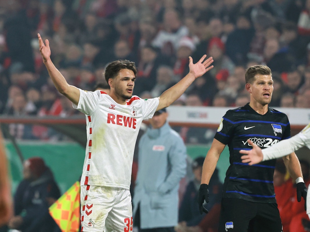 Max Finkgräfe im Pokalspiel gegen Hertha BSC.