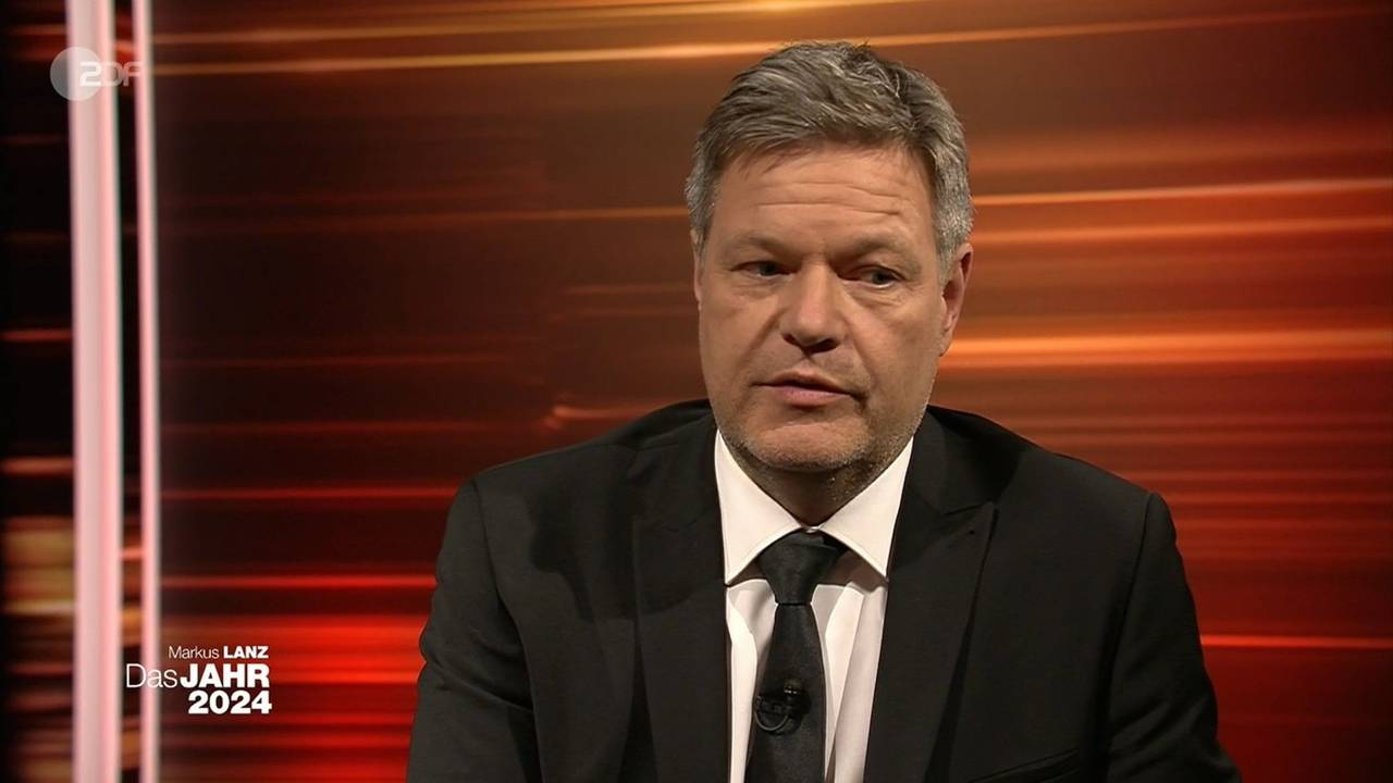 Robert Habeck (Grüne) zu Gast im ZDF-Jahresrückblick mit Markus Lanz.