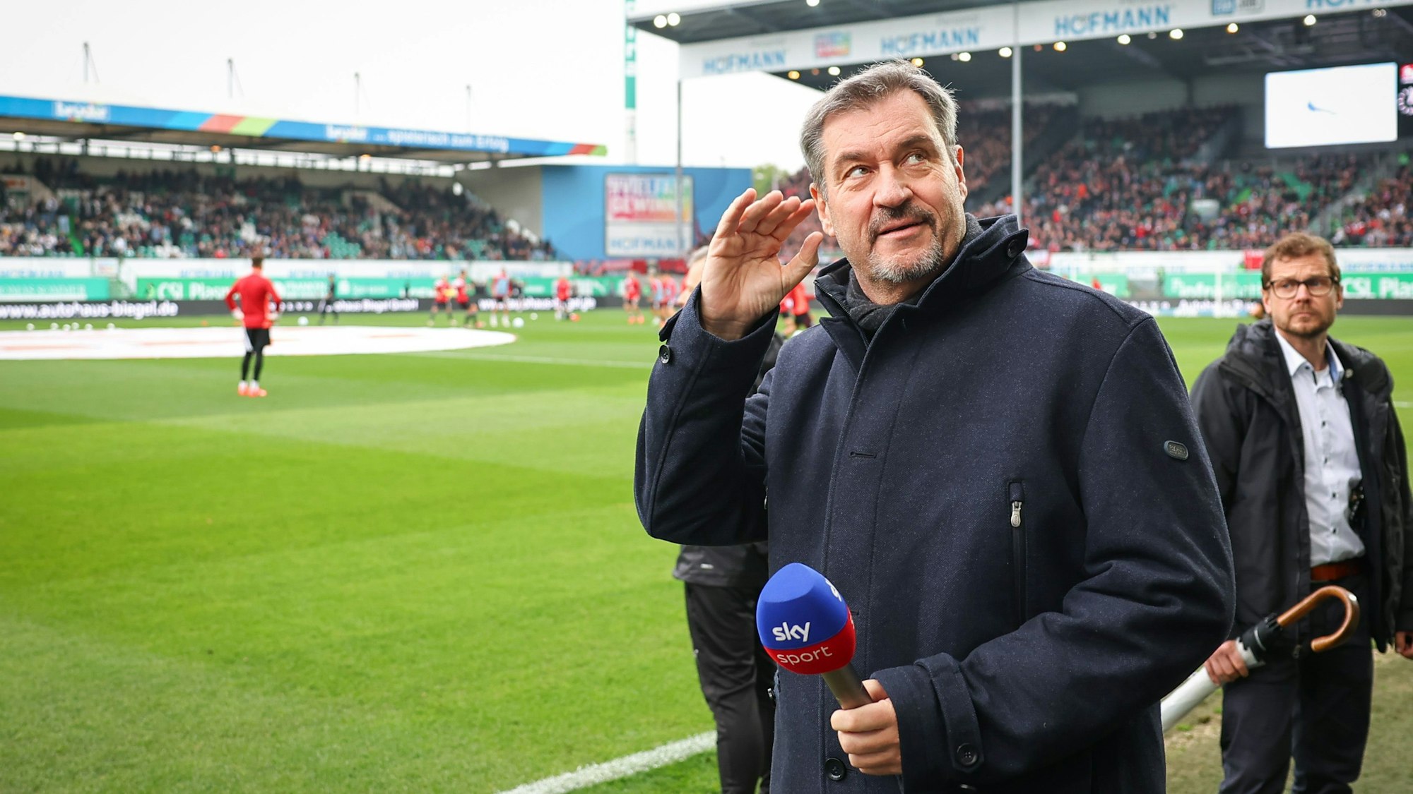Markus Söder kommt ins Fürther Stadion.