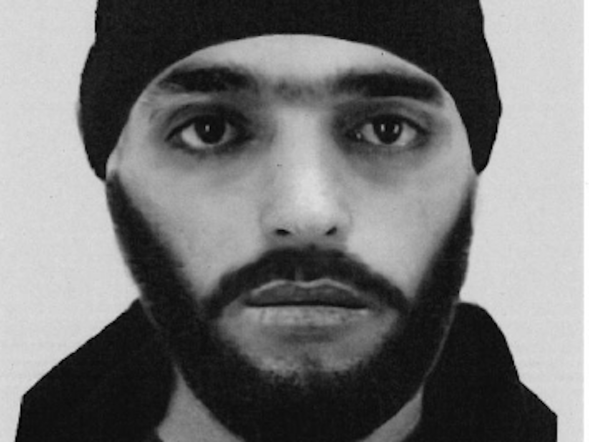 Phantombild eines Mannes mit Mütze, der von der Polizei gesucht wird.