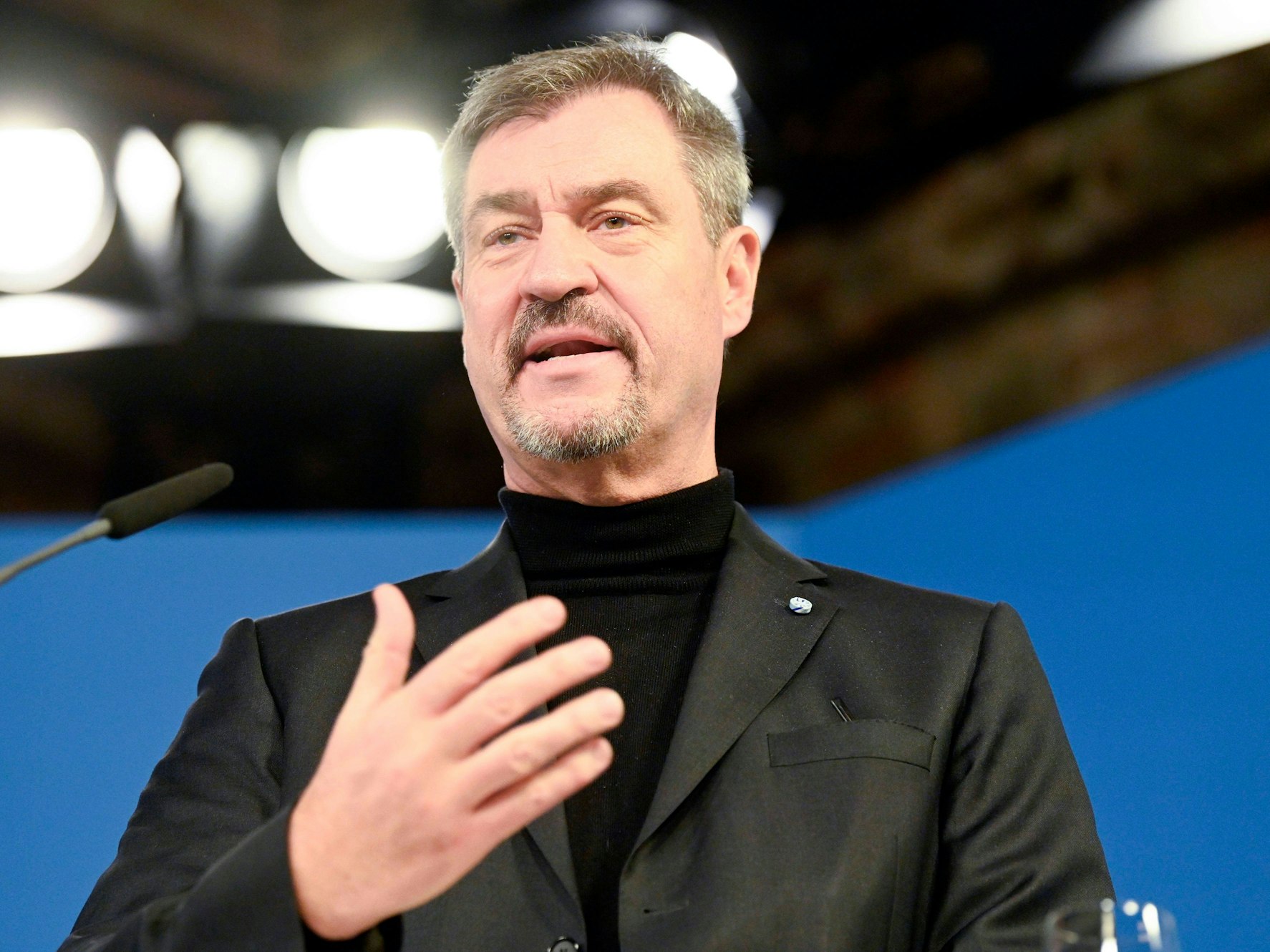 Der bayrische Ministerpräsident Markus Söder am 17. Dezember 2024 auf einer Veranstaltung der CDU/CSU.