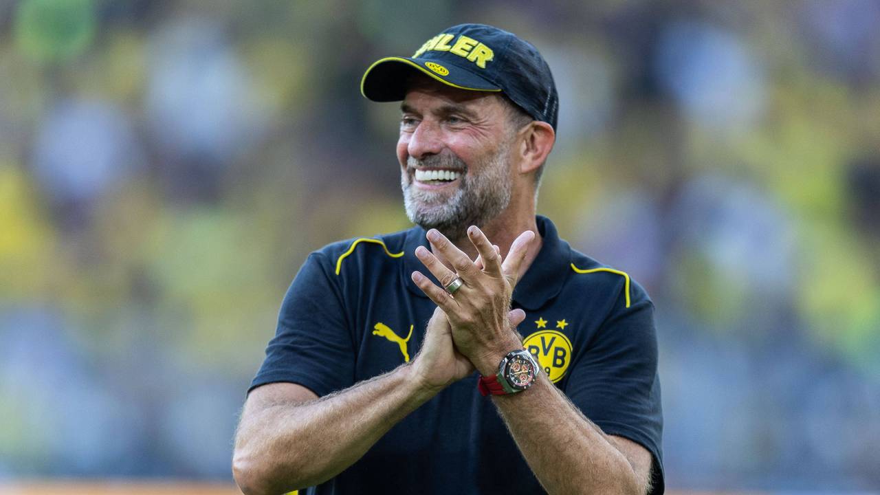 Jürgen Klopp an der Seitenlinie beim Abschiedsspiel von Jakub Blaszczykowski und Lukas Piszczek.