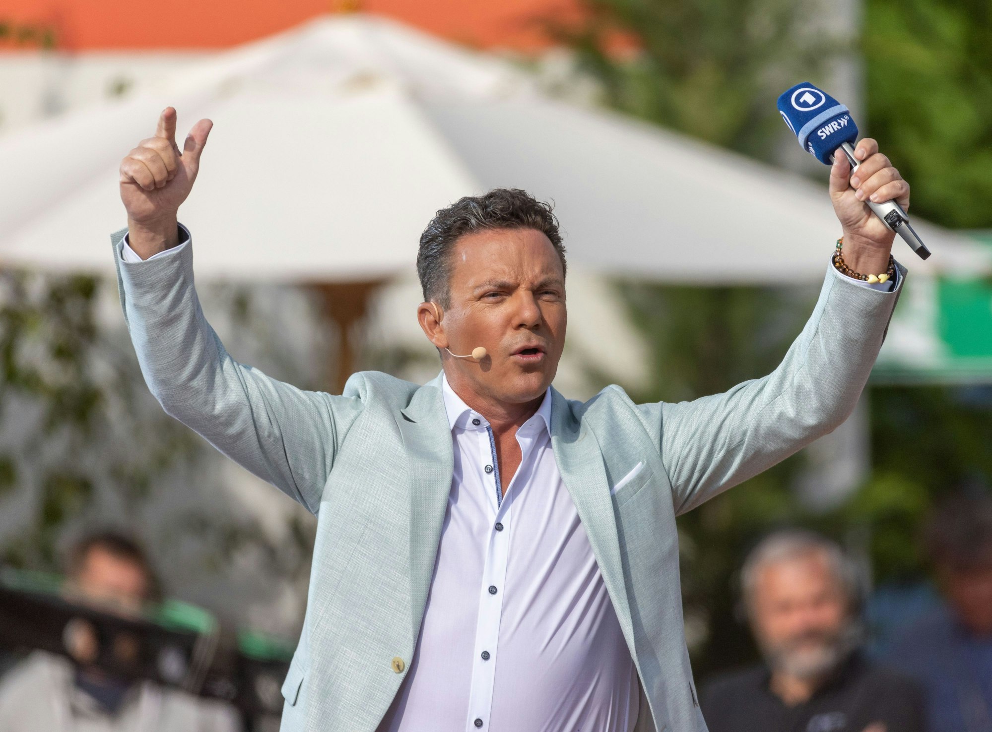 Stefan Mross während der Live-Übertragung der Sendung „Immer wieder sonntags“ (Archivbild).