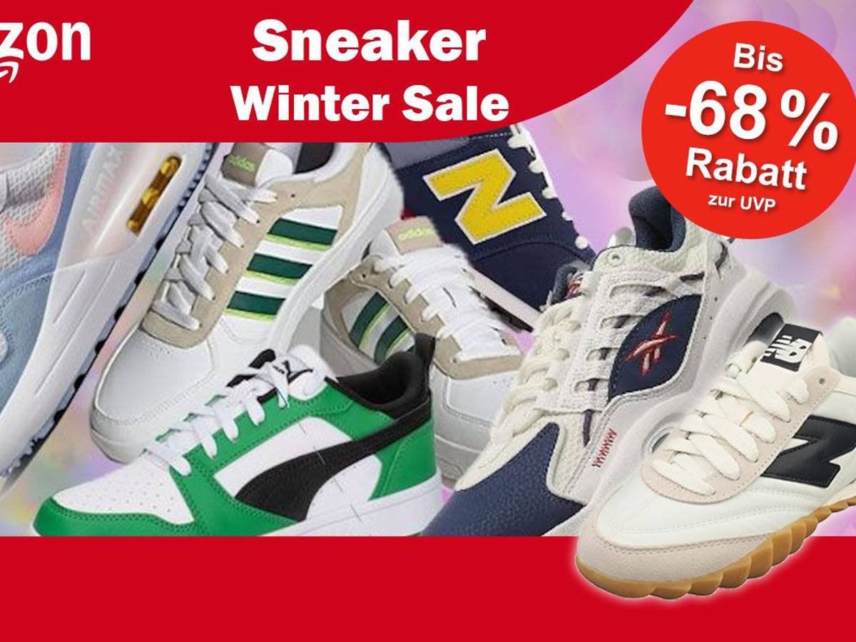 Sneaker und Schuhe verschiedener Marken wie New Balance, Puma, Reebok, Nike, Adidas im Amazon Winter Sale.