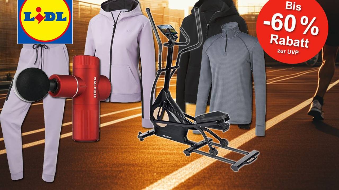 Darstellung von Produkten aus dem LIDL Sport Sale 2025
