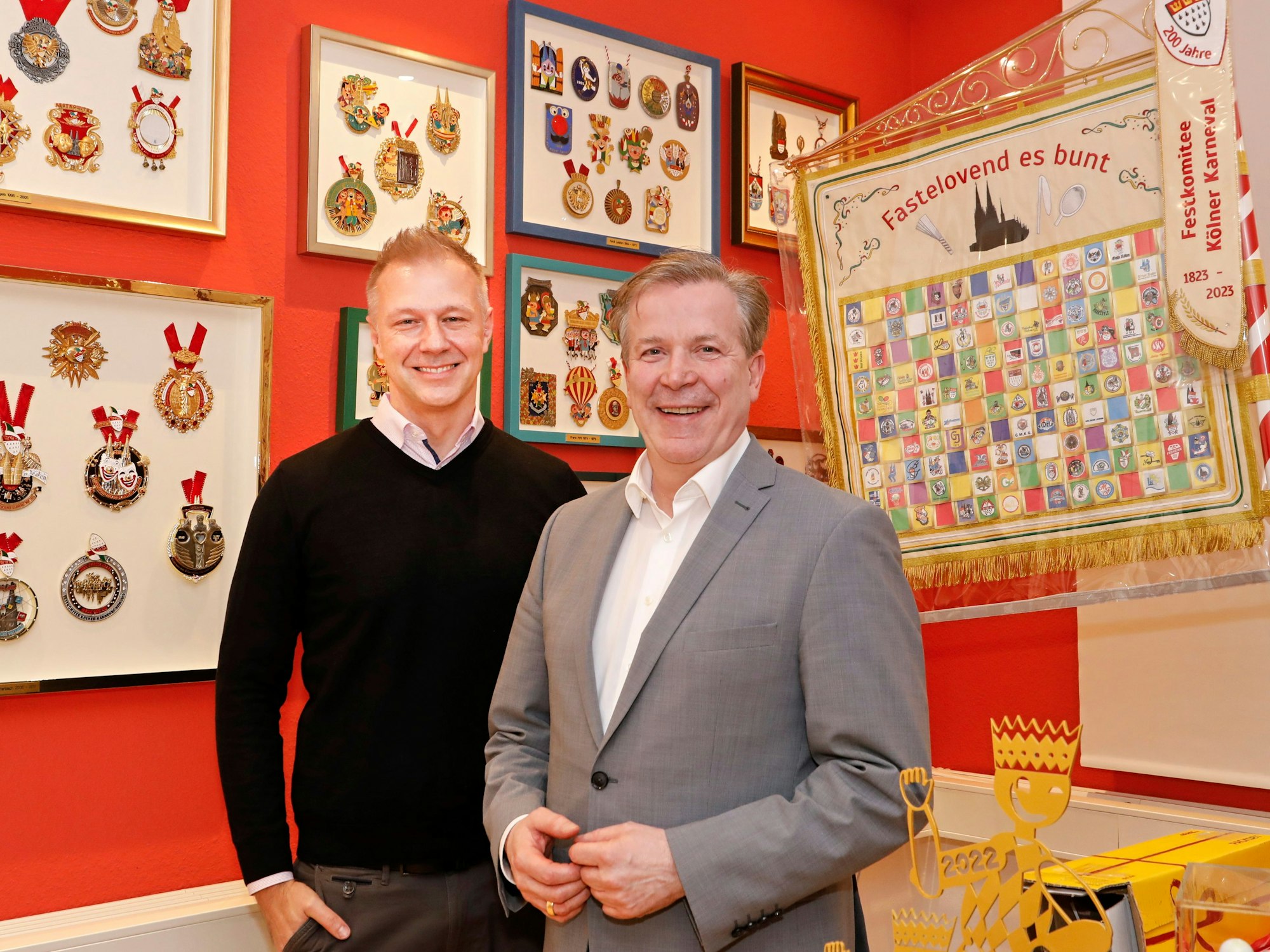 Christoph Kuckelkorn (r.) und Marcus Gottschalk vom Festkomitee.