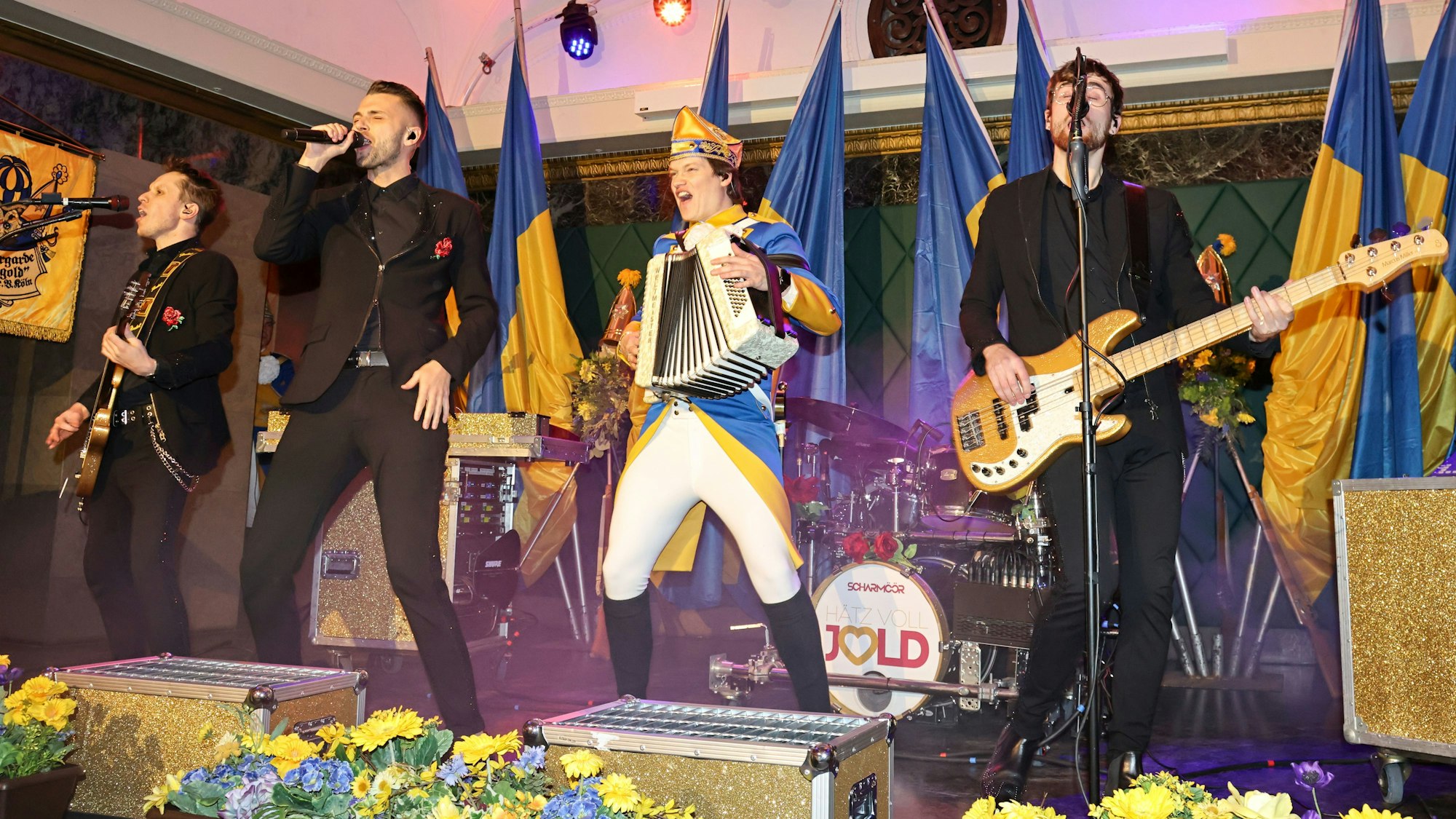 Scharmöör auf der Bühne der Bürgergarde.