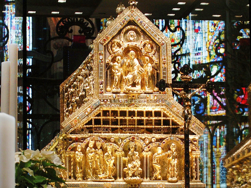 Der Schrein der Heiligen Drei Könige im Kölner Dom.