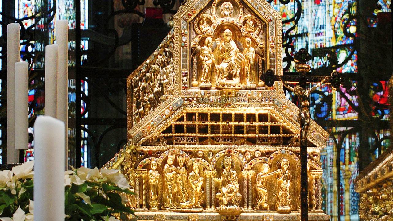 Der Schrein der Heiligen Drei Könige im Kölner Dom.
