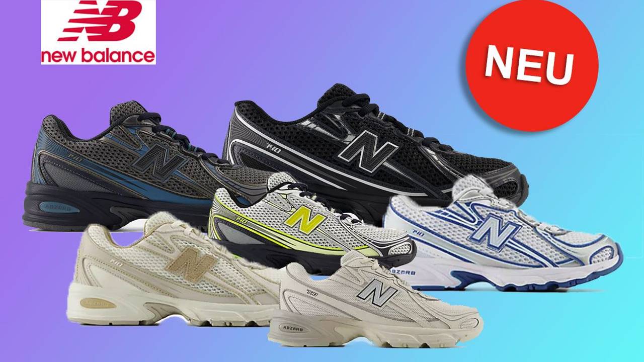 Auf dem Bild sind neue Modelle der Marke New Balance zu sehen.