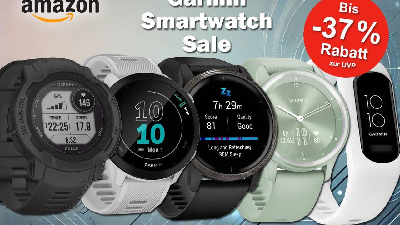 Produktbilder von verschiedenen Garmin Smartwatch Modellen