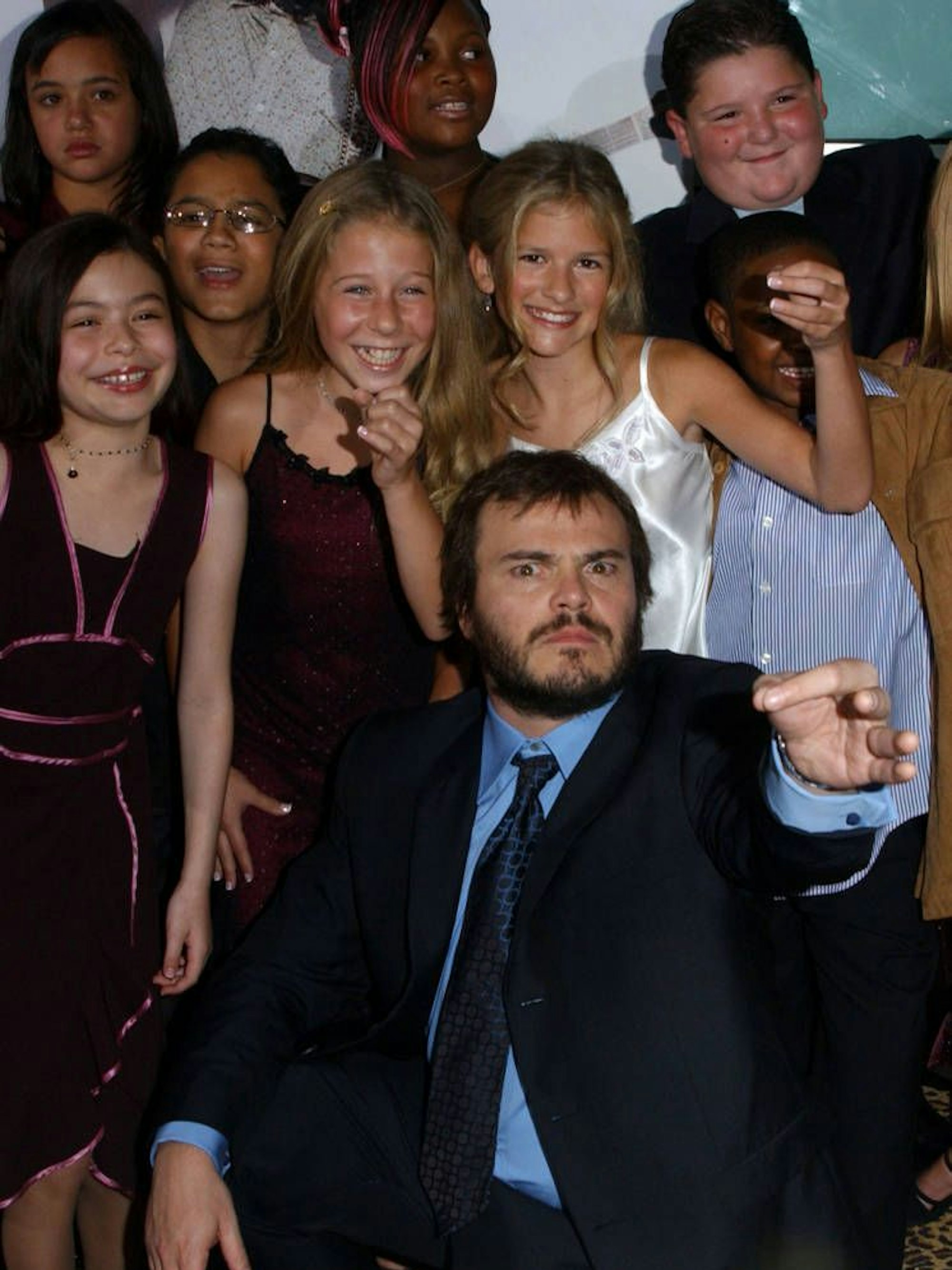 Zu sehen sind einige der Cast-Mitglieder des Kinofilms „School of Rock“ am 24.09.2003, auf der Kino-Premiere in Los Angeles, USA.
