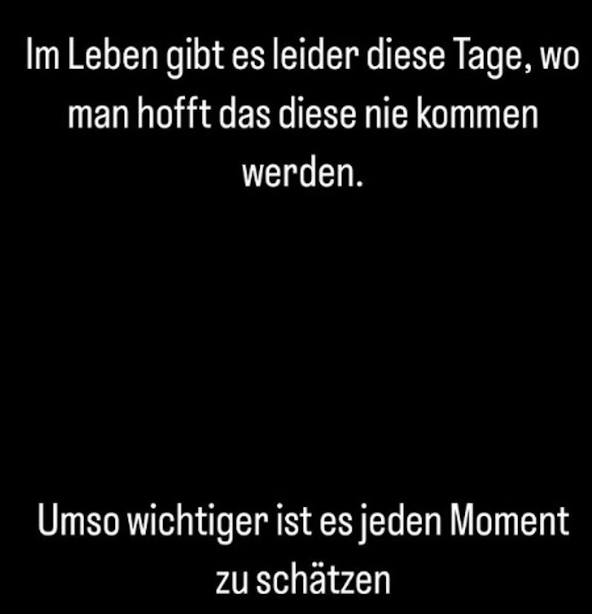 Sam Dylan mit einer kryptischen Instagram-Story.