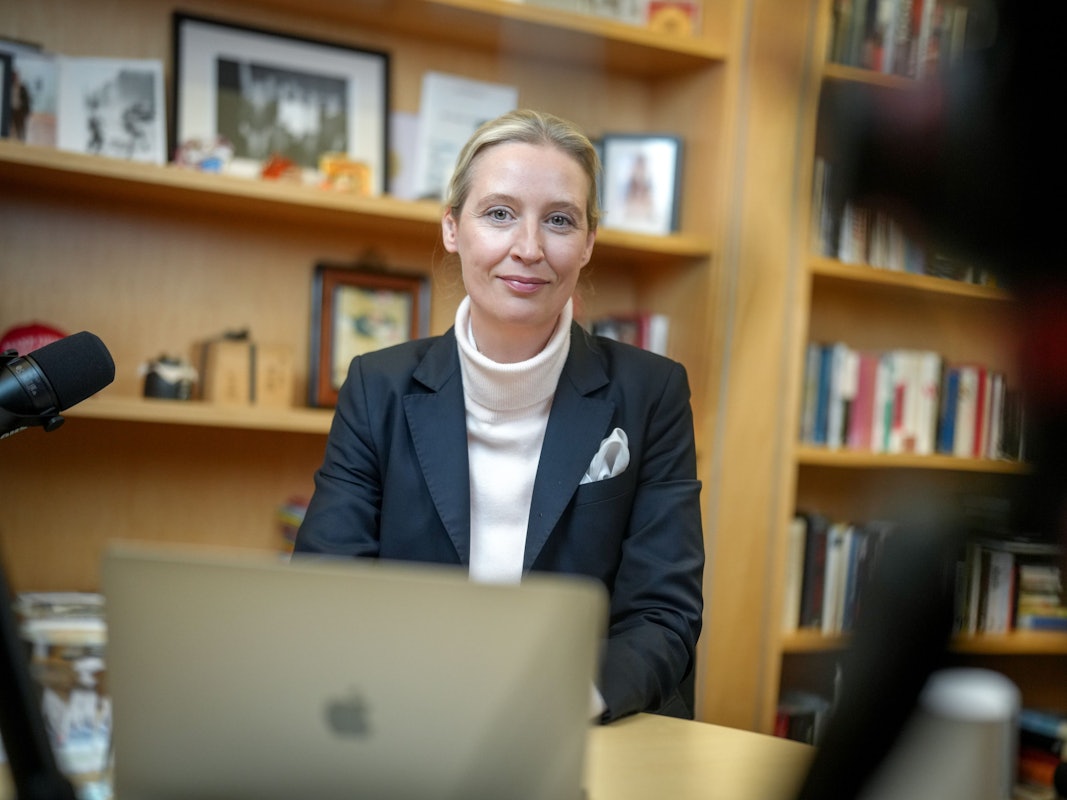 AfD-Chefin Alice Weidel (hier am 9. Januar kurz vor ihrem Talk mit US-Milliardär Elon Musk) hat bei RTL über das Wahlprogramm ihrer Partei gesprochen.