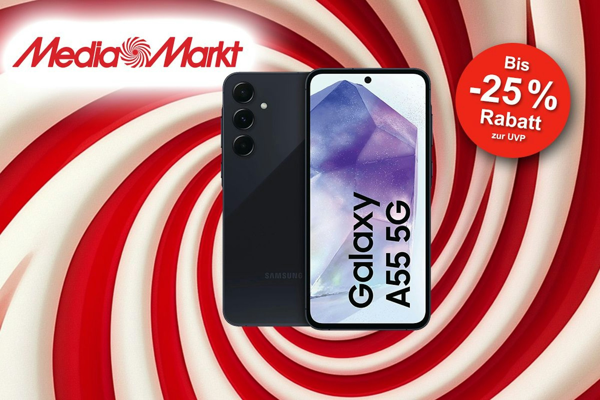 Darstellung des Samsung Galaxy A55 Smartphones