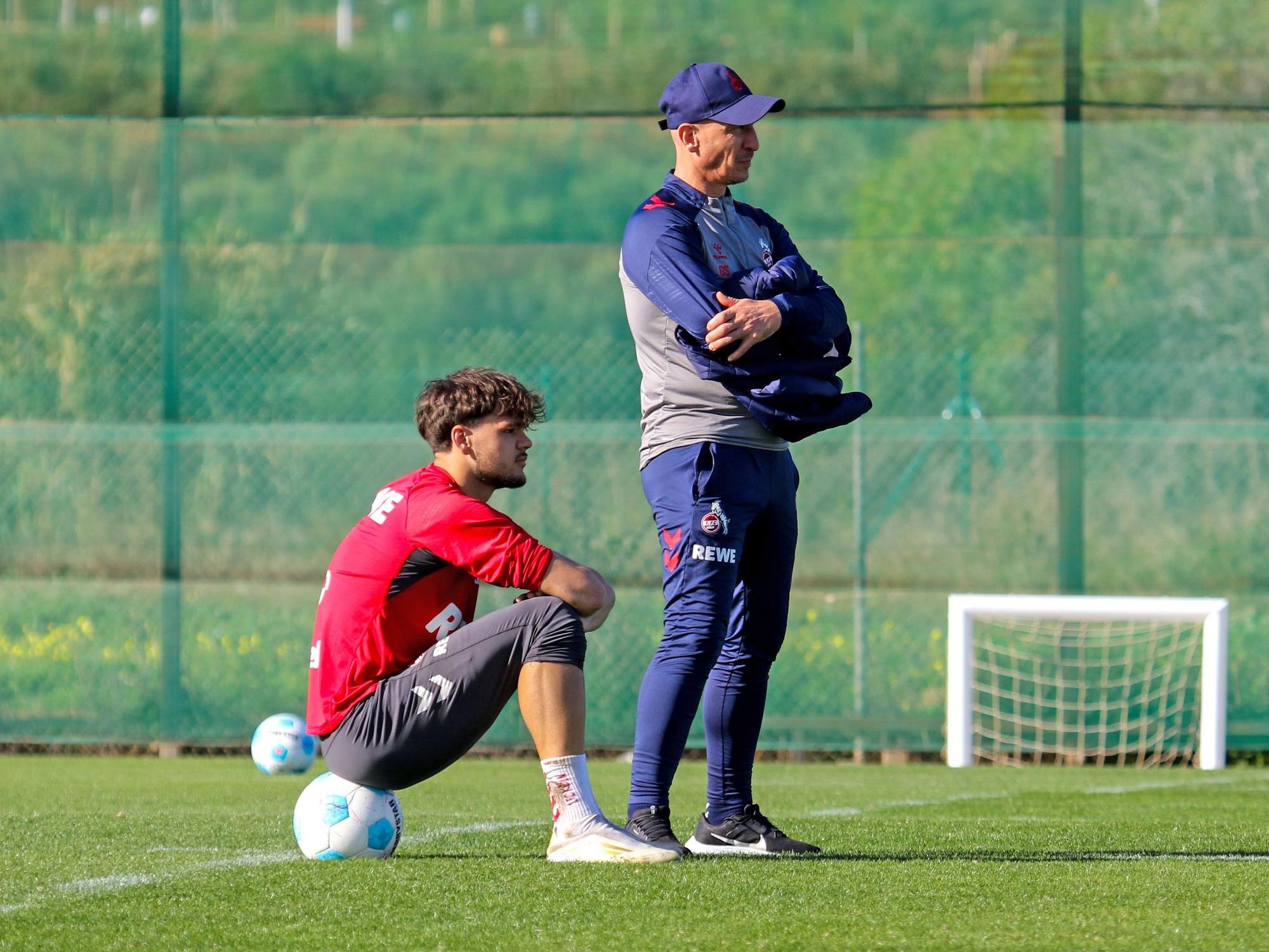1. FC Köln, Trainingslager in Estepona/Spanien, mit Max Finkgräfe und Gerhard Struber.