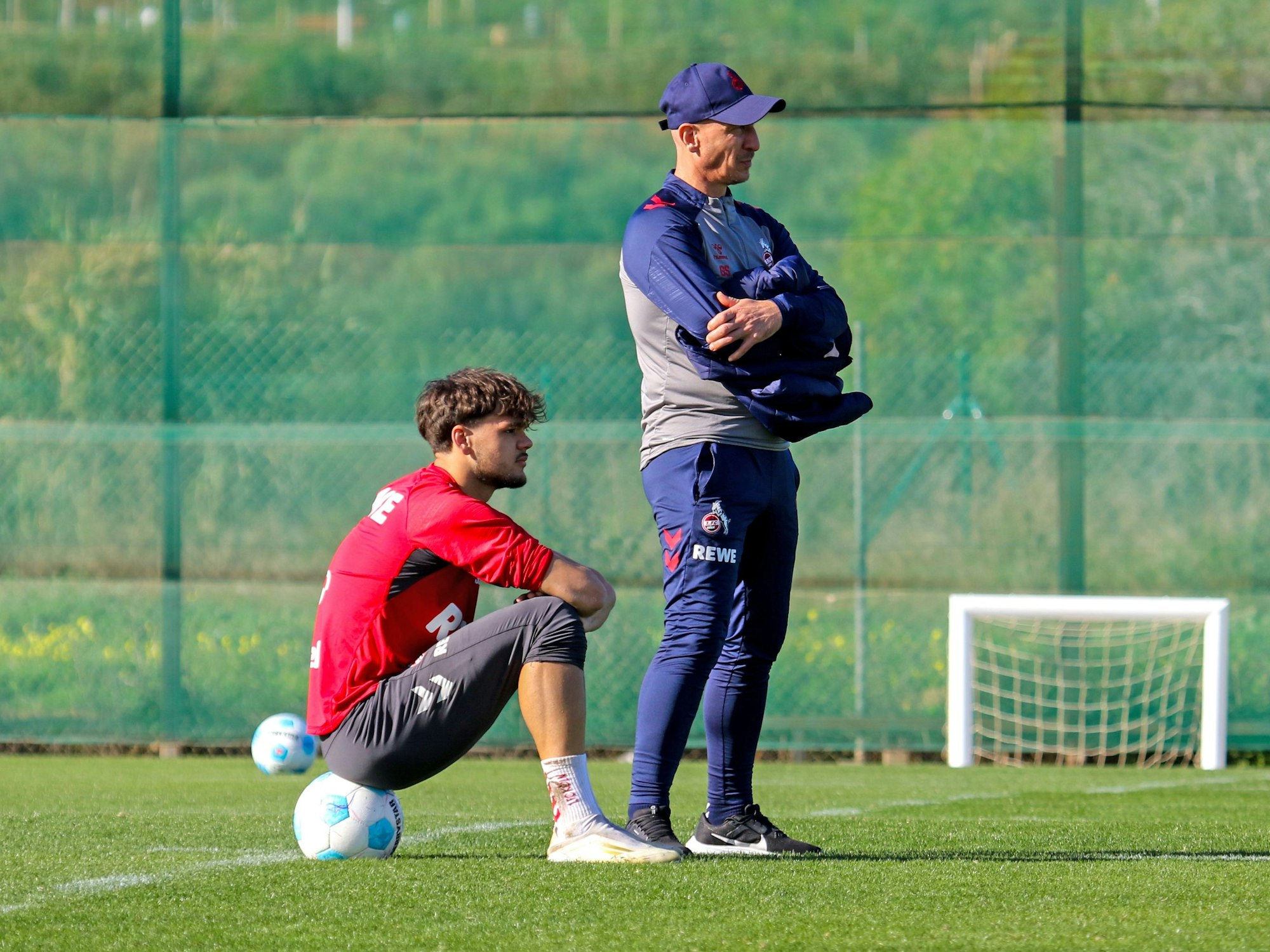 1. FC Köln, Trainingslager in Estepona/Spanien, mit Max Finkgräfe und Gerhard Struber.