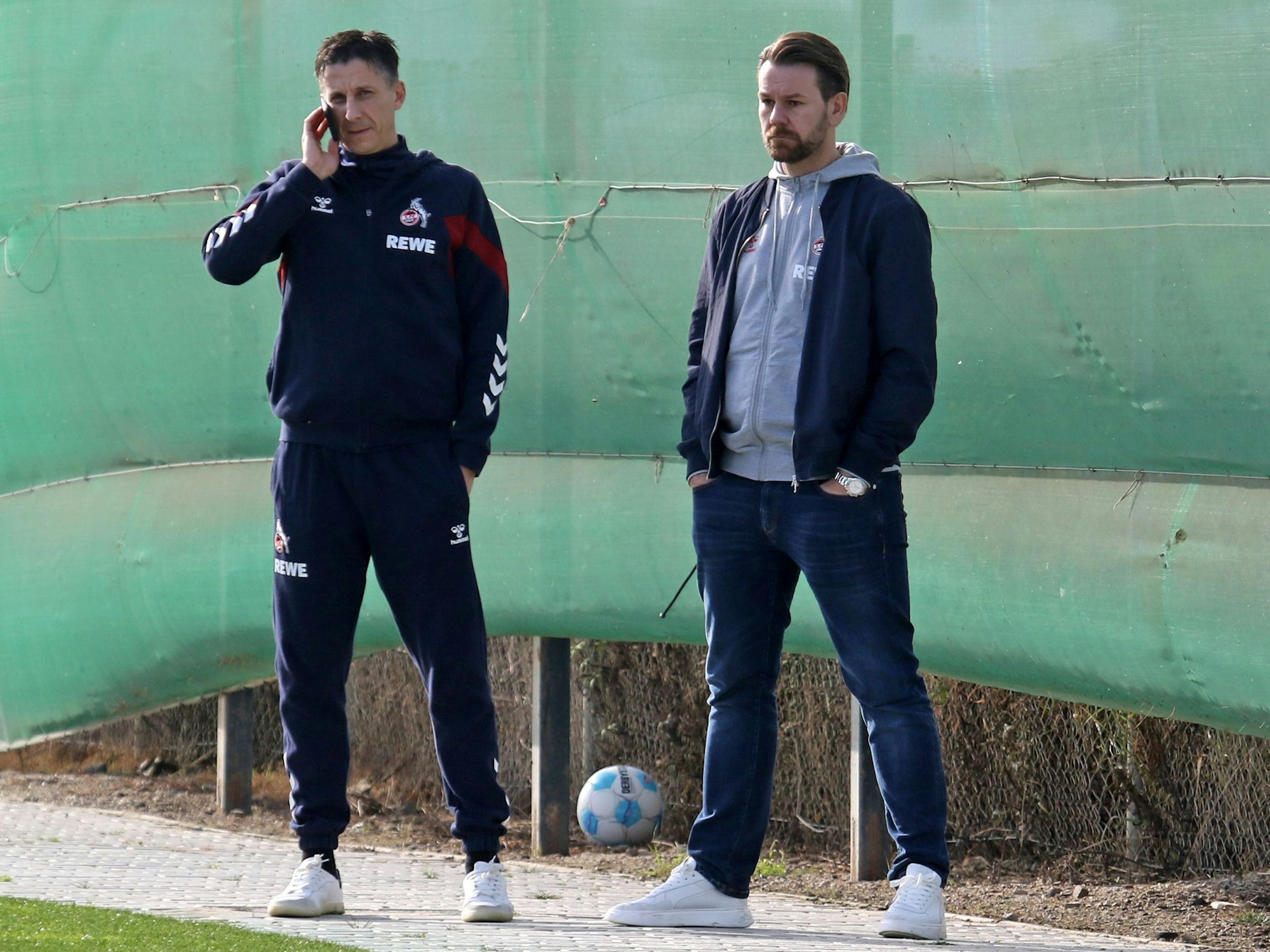 Christian Keller und Thomas Kessler am Trainingsplatz in Estepona.