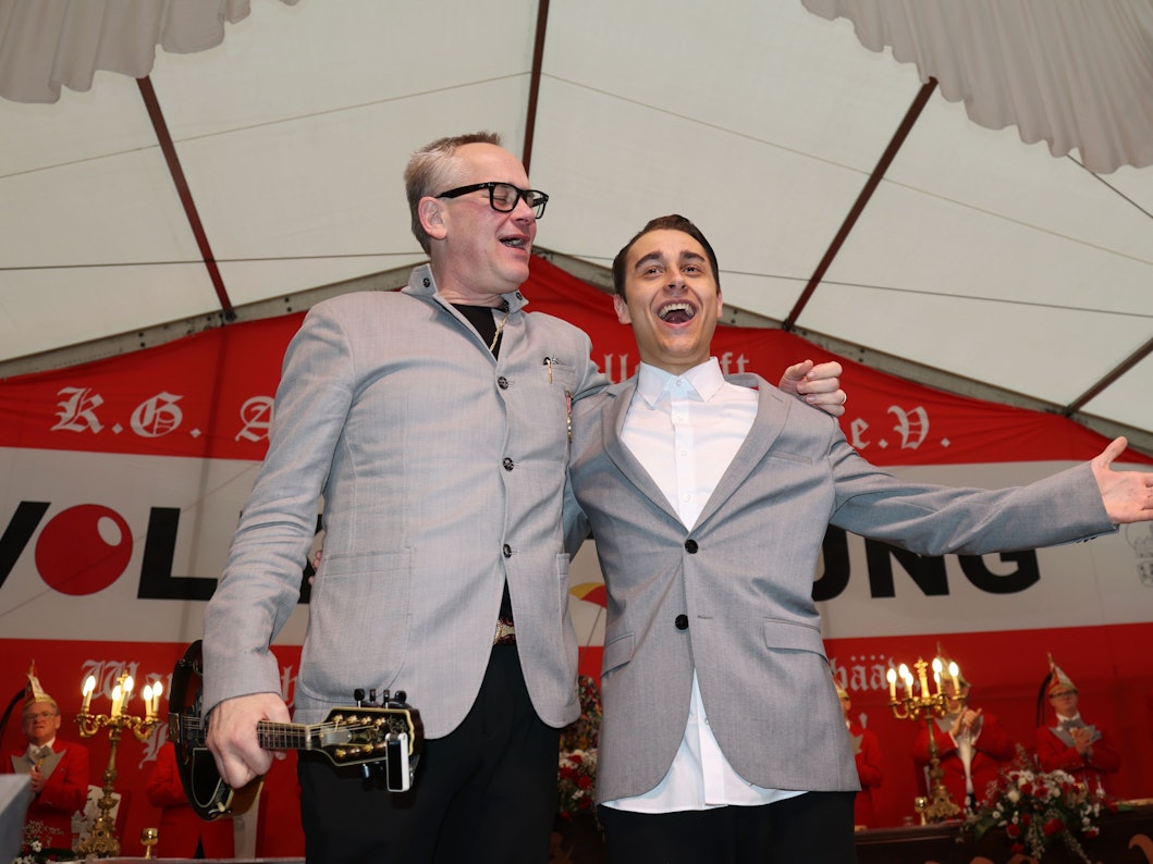 JP Weber und Stefan Dahm auf der Bühne.