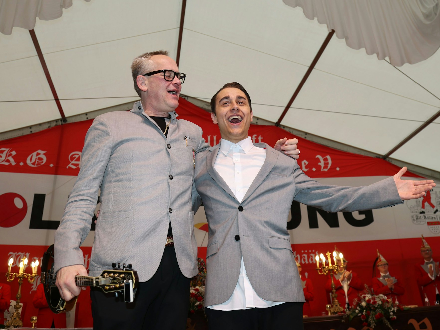 JP Weber und Stefan Dahm auf der Bühne.