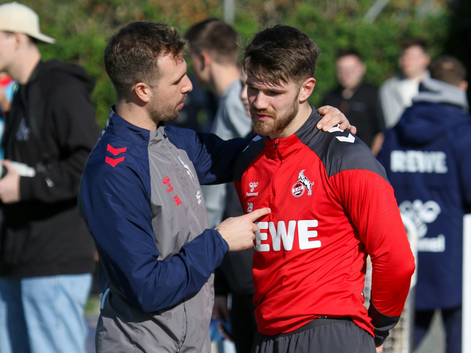 1. FC Köln, Trainingslager in Estepona/Spanien, mit Bernd Eibler und Jan Thielmann.