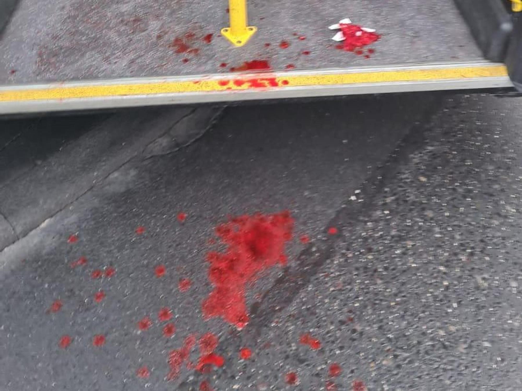 Blutspuren in einem KVB-Bus der Linie 157