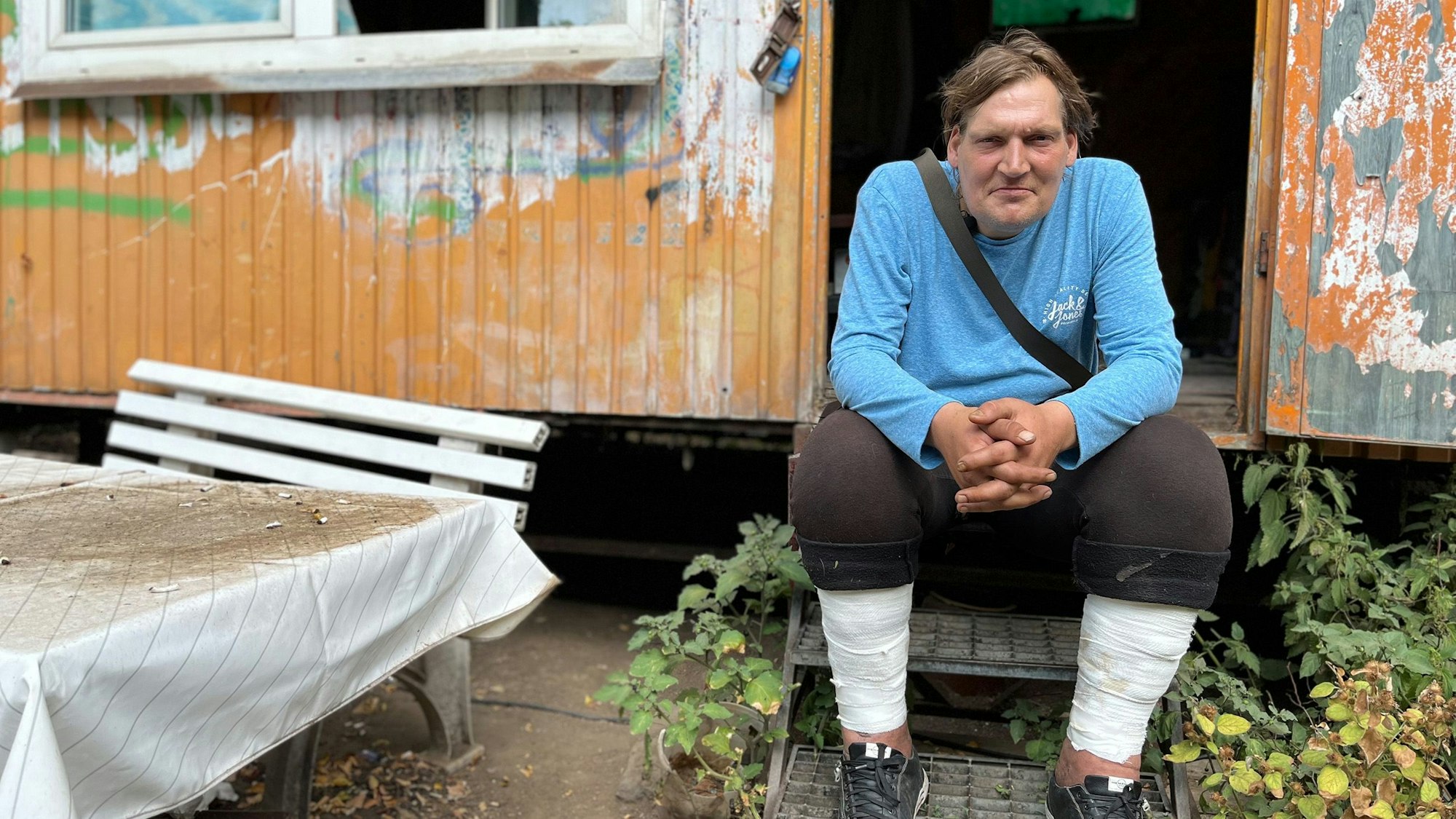 Der obdachlose Kölner Heiko in der RTLZWEI Doku-Reihe „Hartes Deutschland – Leben im Brennpunkt“.