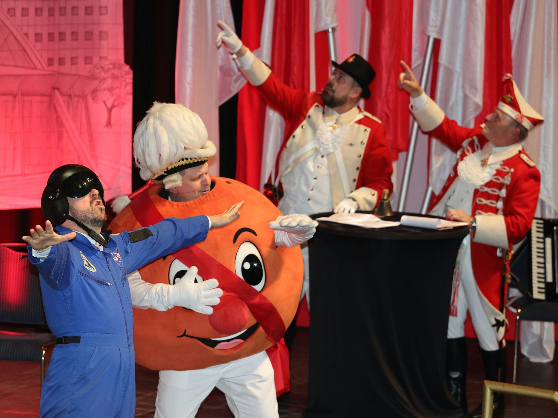 Patrick Glebocki beim Auftritt des vierten Knubbels.