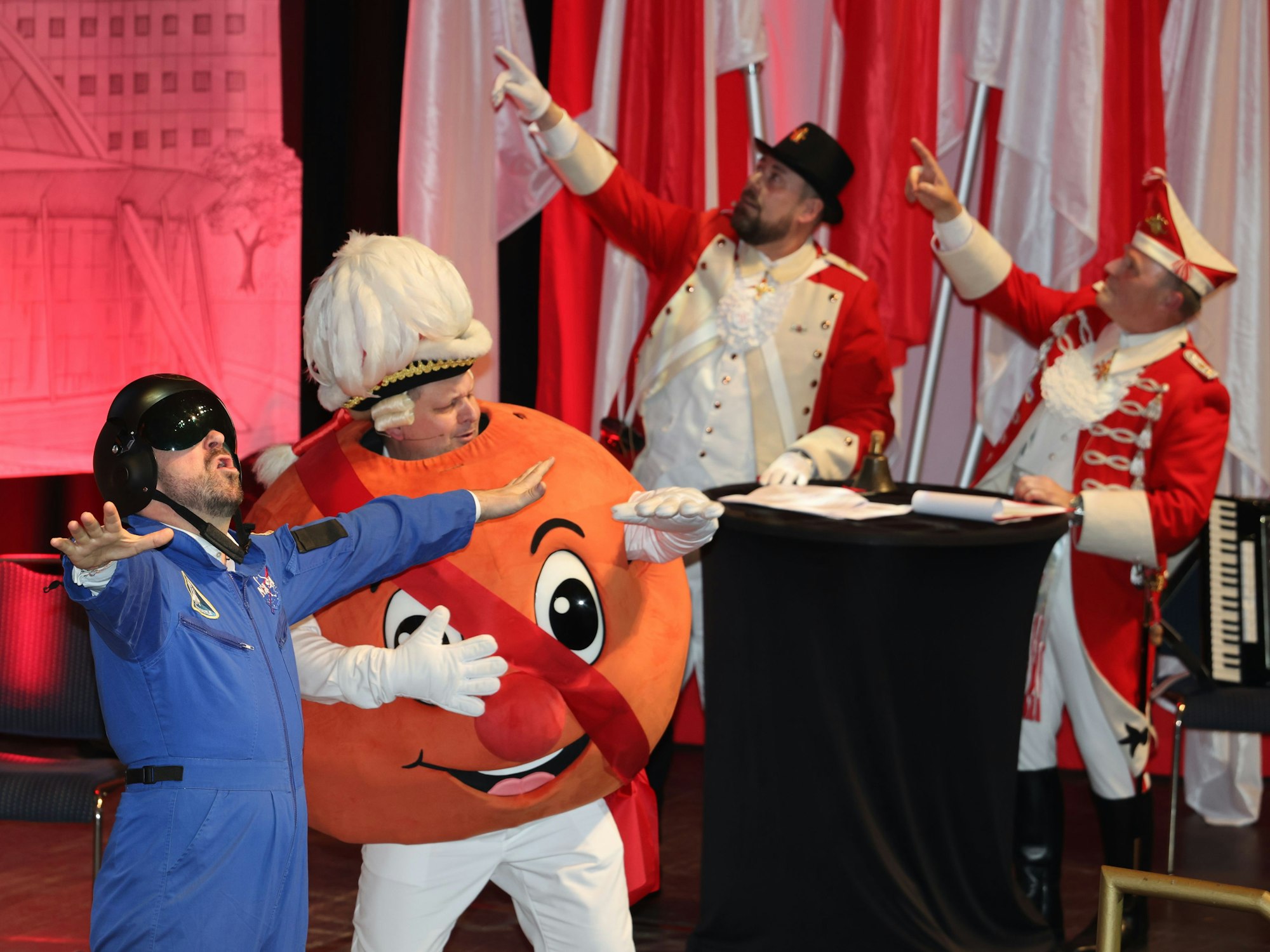 Patrick Glebocki beim Auftritt des vierten Knubbels.