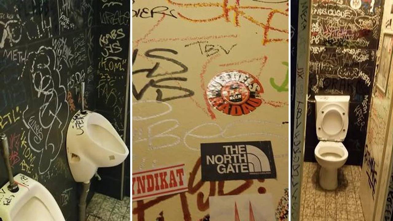 Blick in eine Kneipen-Toilette in Köln