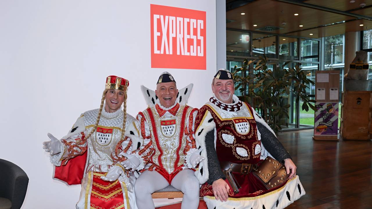 Das Kölner Dreigestirn zu Besuch beim EXPRESS.