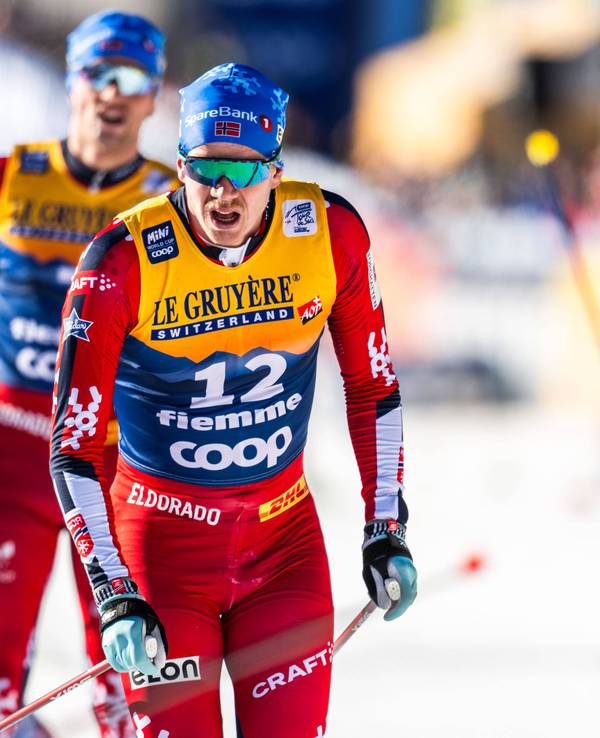 Der Norweger Jan Thomas Jenssen in seiner Ski-Montur bei einem Weltcup-Rennen in Italien.