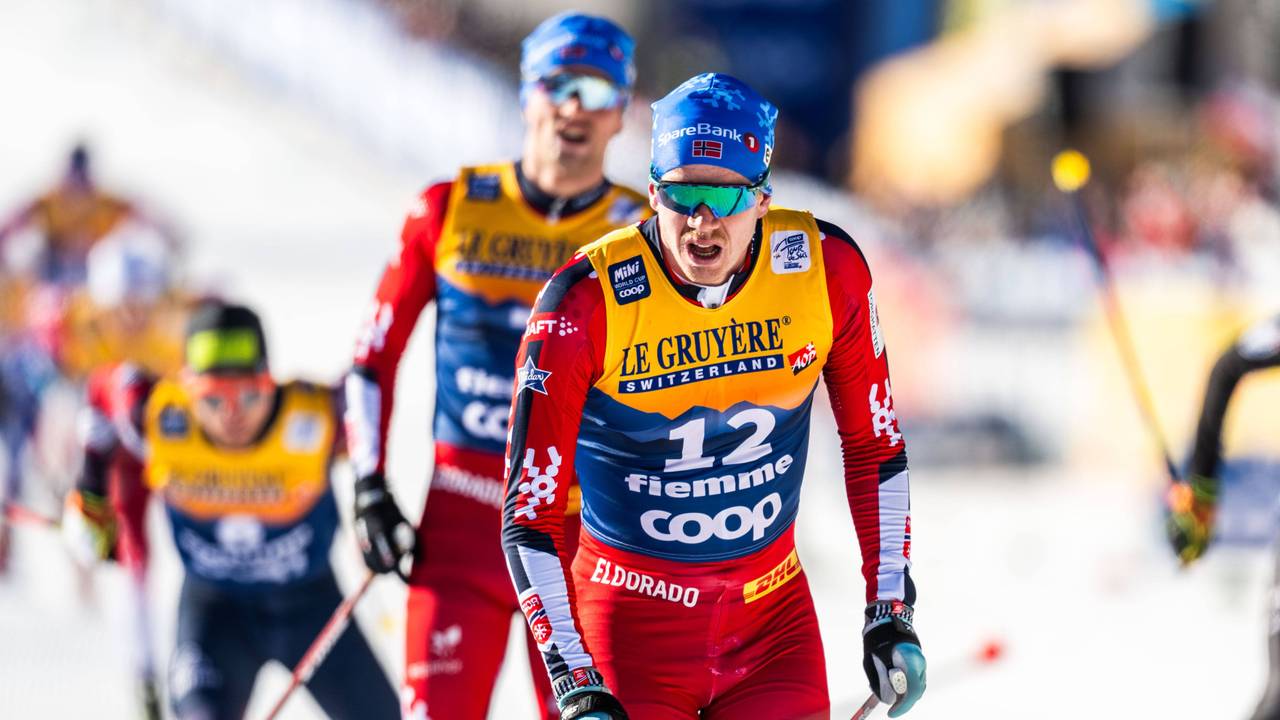Der Norweger Jan Thomas Jenssen in seiner Ski-Montur bei einem Weltcup-Rennen in Italien.