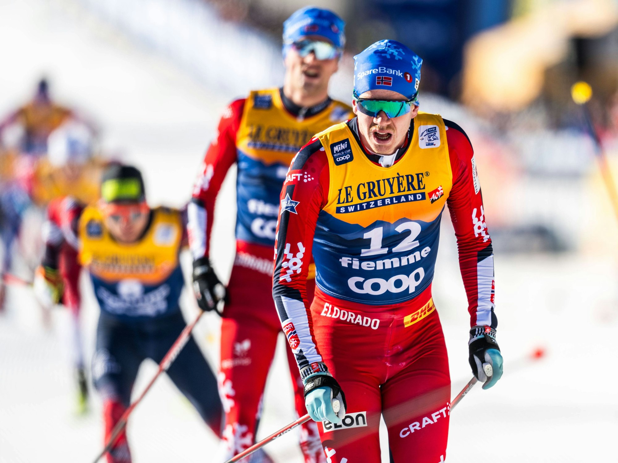 Der Norweger Jan Thomas Jenssen in seiner Ski-Montur bei einem Weltcup-Rennen in Italien.